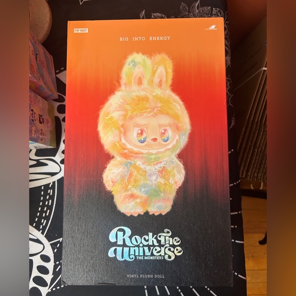 100% Authentic POPMART Labubu Big Into Energy Rock the Universe Vinyl Plush Doll - Picture 5 of 7